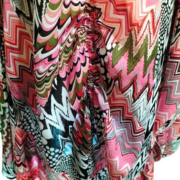 925)Emme Jordan Beach Multicolor Abstract Print Cover Up Swimwear Dress One Size - Picture 3 of 8